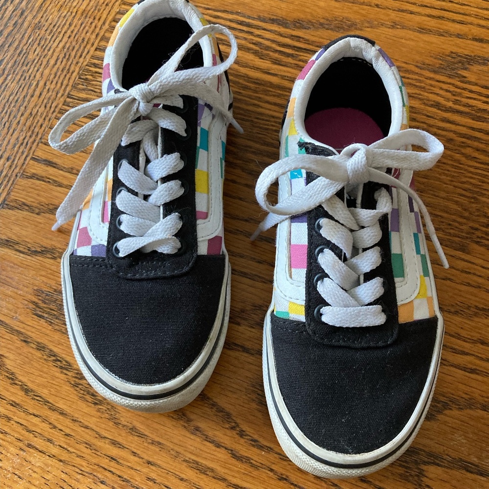 Kid's Rainbow Vans Lace-ups